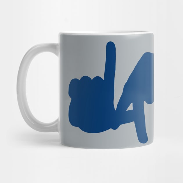 LA Hands Silhouette, Blue by Niemand